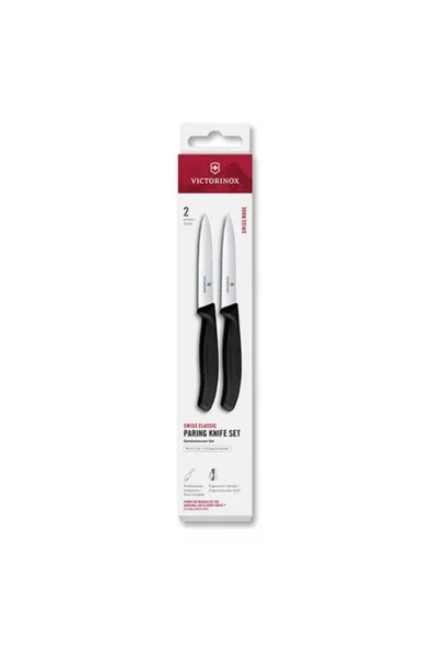 Victorinox 6.7793.2 Swiss Classic 2li 10cm Soyma Bıçağı Set, Siyah ürün görseli 1