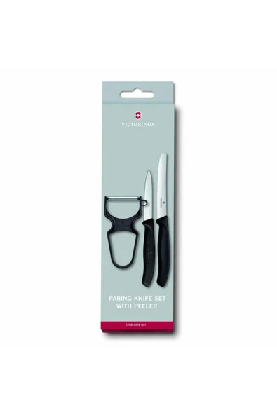 Victorinox Soyma Bıçağı Seti, 3 Parça Siyah ürün görseli 1
