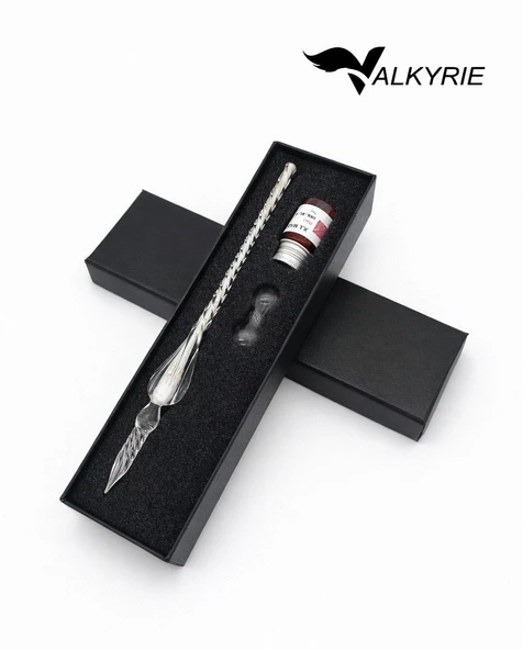 Valkyrie El Yapımı Fosforlu Cam Dip Kalem Seti – Karanlıkta Parlayan Özel Tasarım, Hediye Kutulu ürün görseli 1