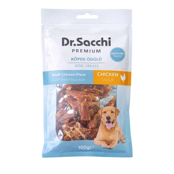 Dr.Sacchi Premium Küçük Tavuk Parçacıklı Tahılsız Köpek Ödülü 100 Gr ürün görseli 1