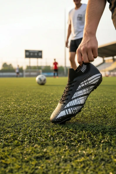 Enoch Silver-Grid Entegre Bilekli Profesyonel Futbol Ayakkabısı ürün görseli 1