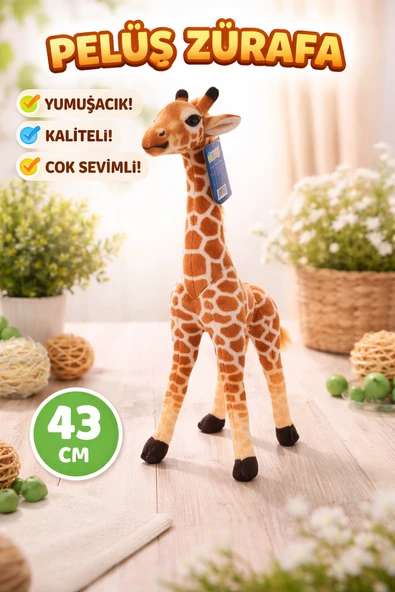 Peluş Zürafa 43 Cm  Yumuşak Dokulu Sevimli Oyuncak ürün görseli 1