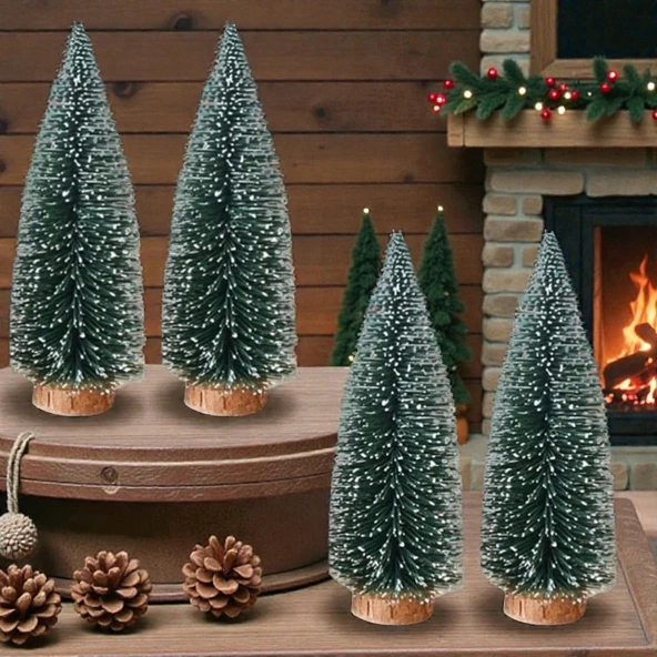 4 ADET MİNİ KARLI YILBAŞI AĞACI 12 CM MİNİ KARLI NOEL AĞACI 12X6 CM NOEL AĞACI YILBAŞI DEKOR AĞAÇ ürün görseli 1