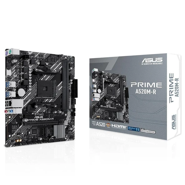Asus PRIME A520M-R 5100Mhz OC DDR4 Soket AM4 M.2 HDMI mATX Anakart ürün görseli 1