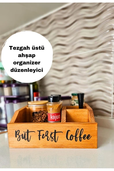 Mutfak tezgah üstü düzenleyici organizer çok amaçlı 4 gözlü stand ürün görseli 1