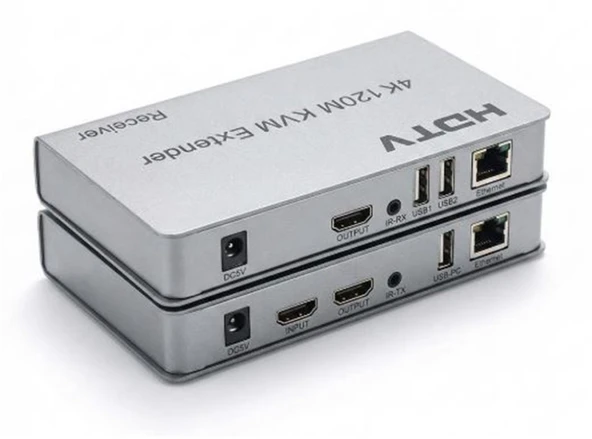 Enkado EKD-HE120KVM 4K 120 Metre HDMI USB KVM Extender ürün görseli 1
