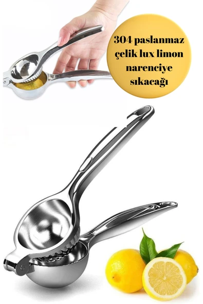Prolüx Paslanmaz Çelik 304 Ağır Çelik Limon Narenciye Portakal Sıkacağı ürün görseli 1