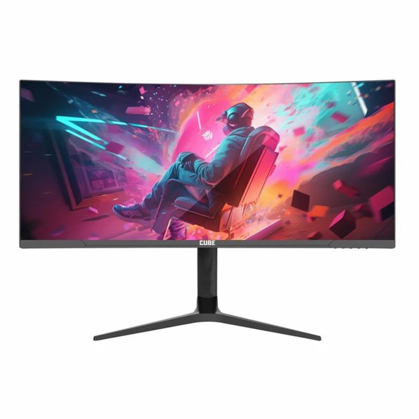 Cube PA-34V165C 34" 165Hz 1Ms HDMI+DP+USB-C UWQHD FreeSync VA Curved Vesa Monitör ürün görseli 1