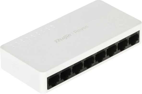 Ruijie Reyee RG-ES08F 8 Portlu, 10-100 Fast Ethernet Tak Çalıştır Switch Plastik Kasa ürün görseli 1