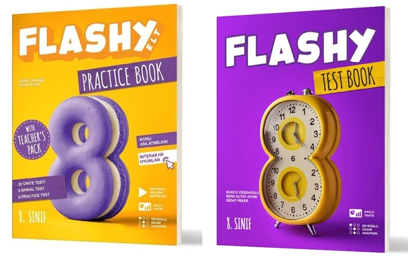 Flashy Elt 2026 8. Sınıf Flashy Practice Book + Test Book Seti 2 Kitap ürün görseli 1