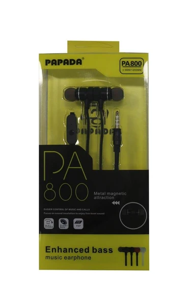 Megatech Papada PA800 Siyah Renk Mikrofonlu Mıknatıslı Kulaklık ürün görseli 1