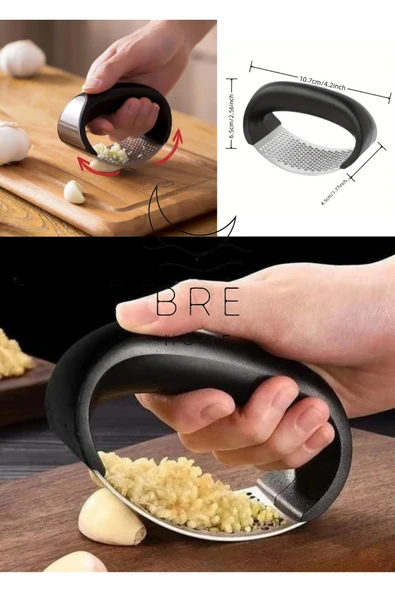 Paslanmaz Çelik Sarımsak ezici pres Ergonomik kulp ürün görseli 1