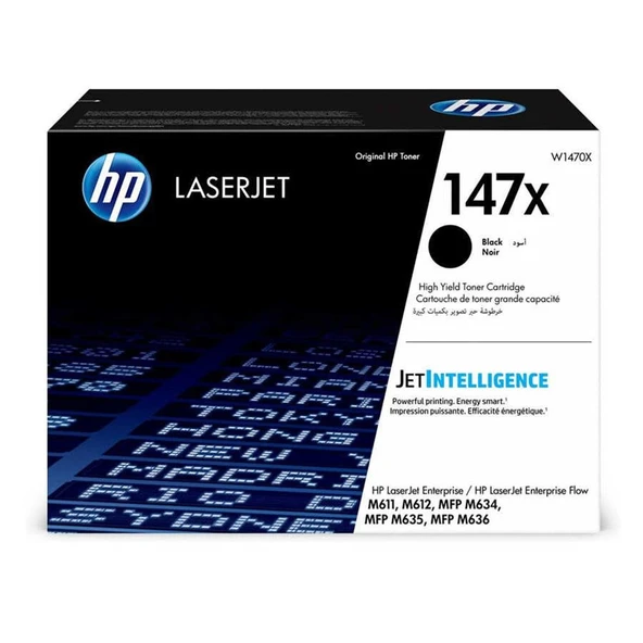 HP 147X Black Siyah 25.000 Sayfa Toner W1470X ürün görseli 1