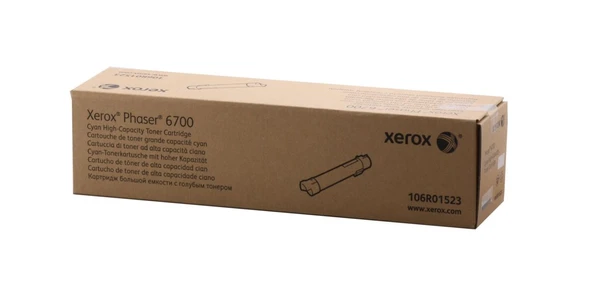 Xerox 106R01523 Phaser 6700 Yüksek Kapasite Cyan Mavi Toner 12.000 Sayfa ürün görseli 1