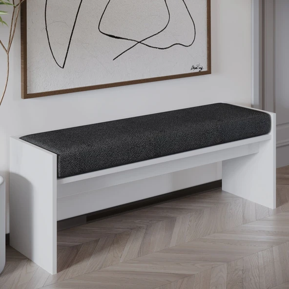 Pearl Bench – Modern Tasarım Antre, Mutfak, Yatak Odası, Balkon Oturma Bankı, Kolay Kurulum  Beyaz ürün görseli 1