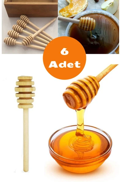 6 adet bambu bal reçel çikolata sunum kaşığı ürün görseli 1
