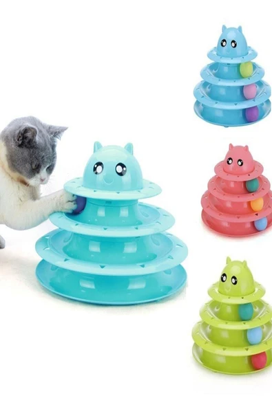 Çağrı petshop Yeni Dr 3 Katlı Kedi Oyuncağı Kedi Başlıklı. Kampanyalı ürün görseli 1