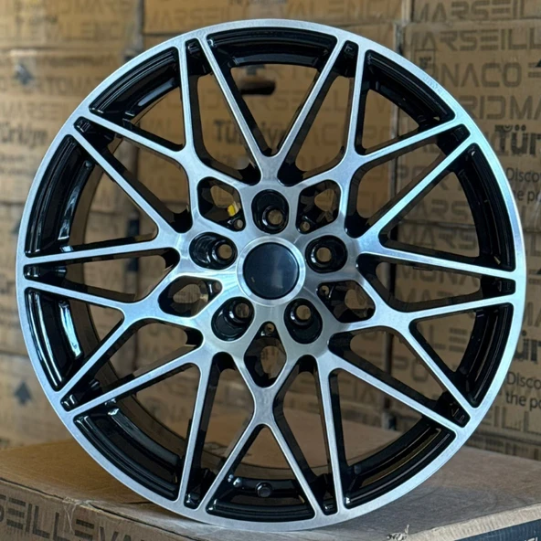 5*112*19*8.5-9.5 ET30-37 CH66.6 ÖN ARKA RC1153 BLACK DİAMOND BMW M4 JANT * ürün görseli 1