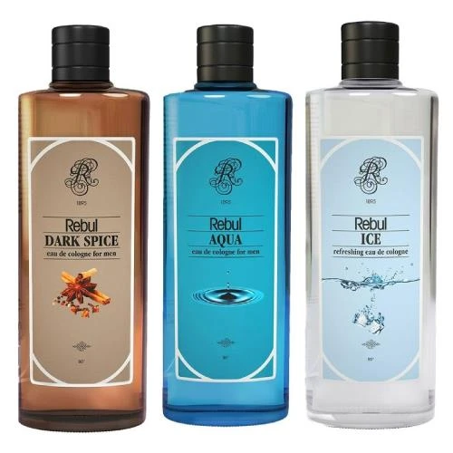 Rebul Aqua 250 Ml + Dark Spice 250 Ml + Ice 250 Ml Kolonya ürün görseli 1