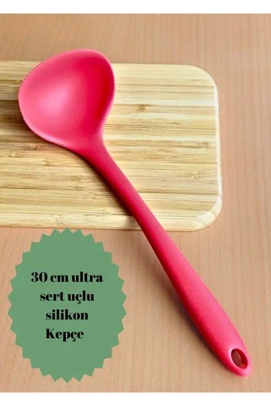 30 cm silikon ultra sert uçlu yüksek ısıya dayanıklı kepçe ürün görseli 1