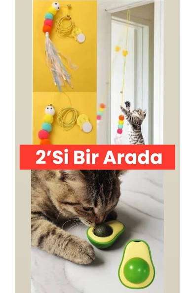 bite pet KENDİNDEN YAPIŞKANLI KEDİ OLTASI ve AVOKADO KEDİ NANESİ 2’Lİ SET ürün görseli 1
