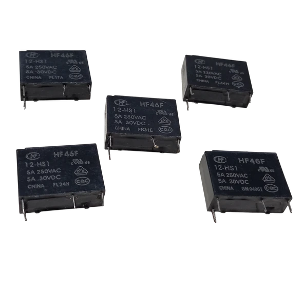 5 Adet Hongfa HF46F 12-HS1 12V DC 5A 250VAC 30VDC SPST-NO 4 Pin Kombi Rölesi Pcb Güç Rölesi ürün görseli 1