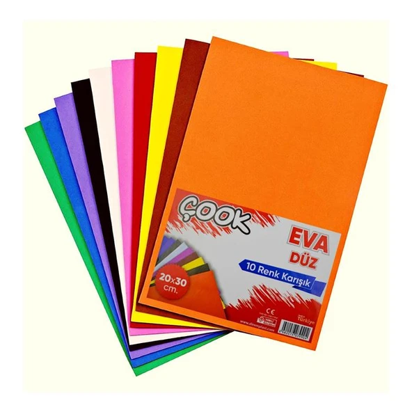 Eva 20x30cm 10 Renk Karışık Pk Çook ürün görseli 1