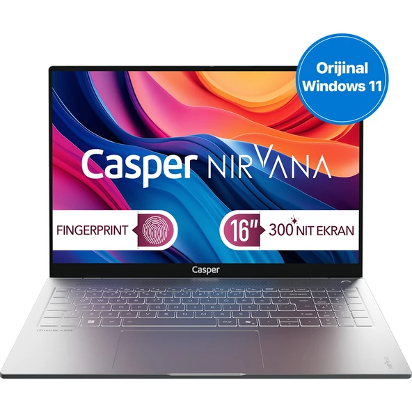 Nirvana S100 300NIT i7-13620H 32GB DDR5 1TB SSD 16" W11P Laptop S100.1362-DF00R-G-F ürün görseli 1