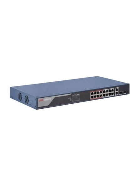 Hikvision DS-3E1318P-EI 16 Port 10/100 Smart Yönetilebilir 230W Poe Switch ürün görseli 1