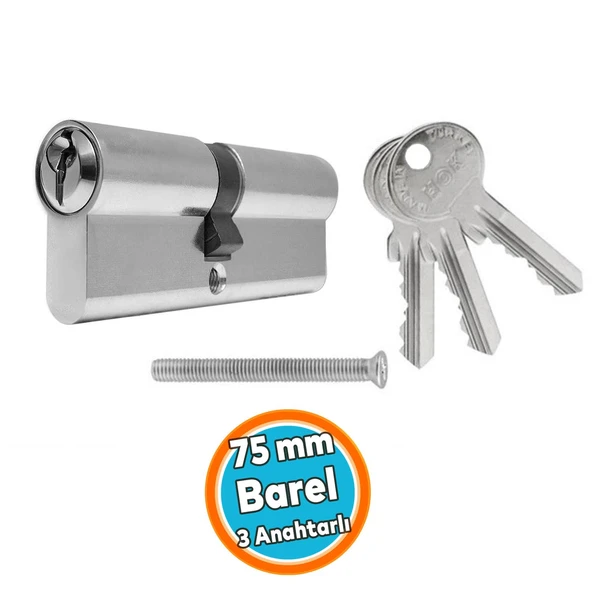 3 Anahtarlı Kapı Göbeği Silindir Barel 75 mm ürün görseli 1
