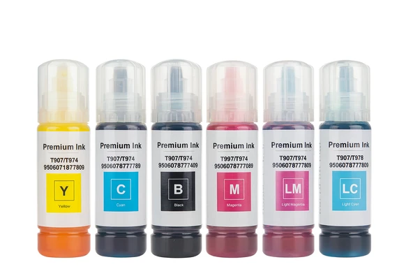 Epson Uyumlu 6 Renk Takım Photoınk Plus Mürekkep - L800/L805/L810/L850/L1300/L1800/ ürün görseli 1