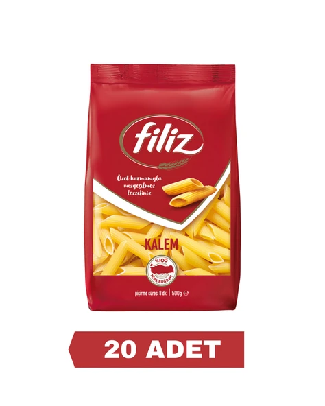 FİLİZ 500GR KISA KALEM MAKARNA 20 ADET 1 KOLİ ürün görseli 1