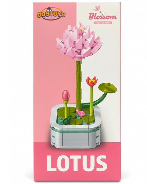 Dostoys Yapı Taşı Serisi Çiçek Yapım Seti Lotus ürün görseli 1
