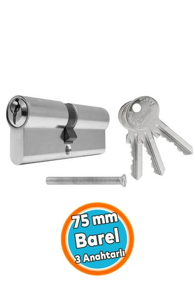 3 Anahtarlı Kapı Göbeği Silindir Barel 75 mm - Resim 7