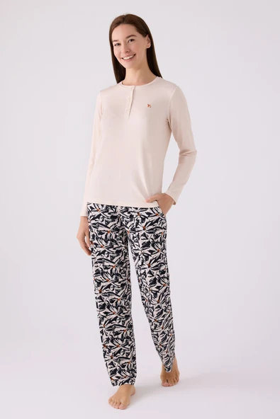 Arnetta 3113 Uzun Kollu Kadın Pijama Takımı ürün görseli 1