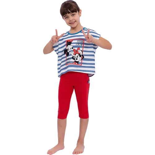 MINNIE MOUSE KIZ GARSON KAPRİ TAYT TAKIM ürün görseli 1