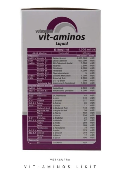 Vetasupra Vit-Aminos Likit 100ml - Resim 5