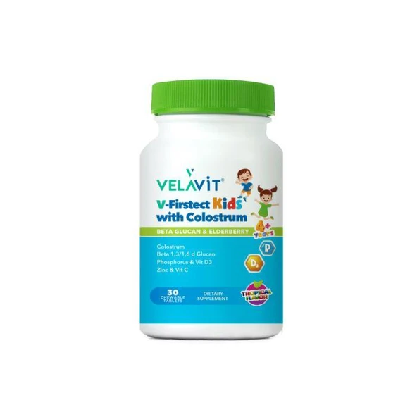 Velavit V-firstect Kids With Colostrum 30 Tablet Kolostrum D3 Vitamini Ve Beta Glukan ürün görseli 1
