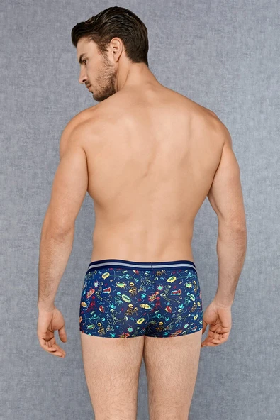 doreanse 1759Erkek Modal Çok Renkli Baskılı Torbalı Mini Paça Boxer ürün görseli 1