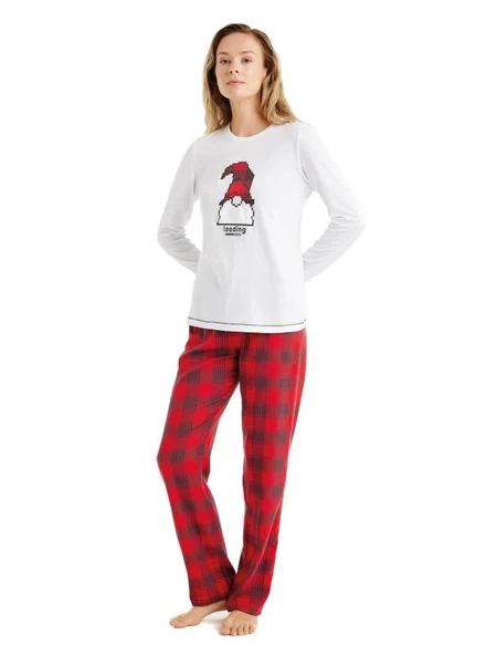 Blackspade 51622 Pamuklu Yuvarlak Yaka Uzun Kollu Kadın Pijama Takımı ürün görseli 1