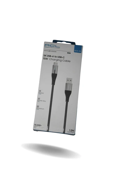 Apple  Uyumlu Hızlı Usb-A To Usb-C Sarj Kablosu 15W - 1.2M Ledli ürün görseli 1
