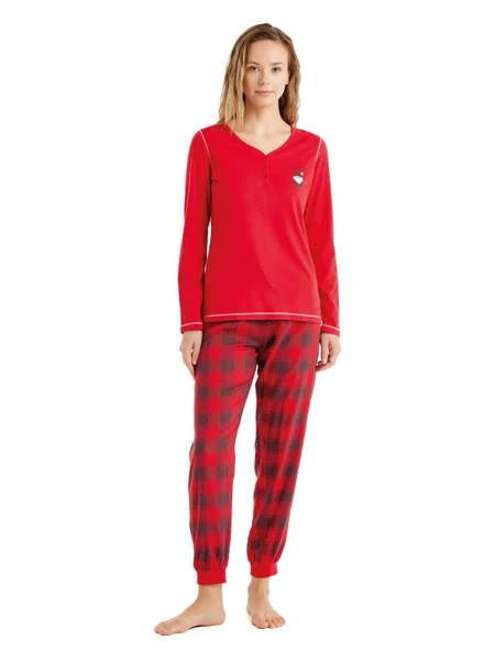 Blackspade 51623 Modal V Yaka Uzun Kollu Kadın Pijama Takımı ürün görseli 1