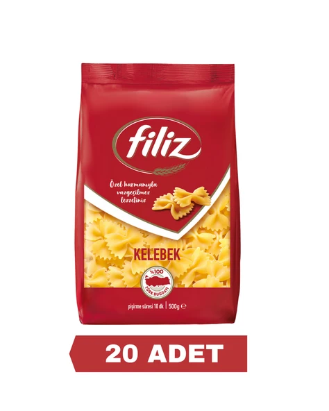 FİLİZ 500GR KELEBEK MAKARNA 20 ADET 1 KOLİ ürün görseli 1