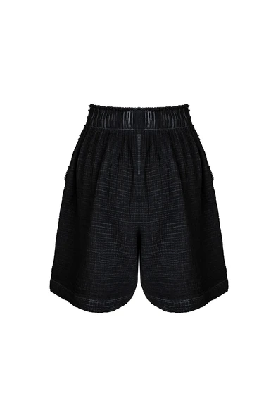 İki Kız Crinkle Bermuda Şort - Resim 3