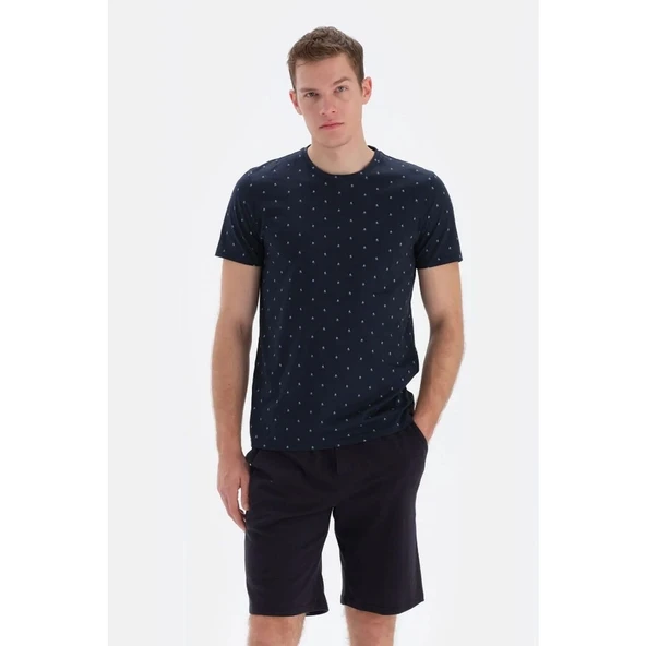 Eros 33022 Pamuklu Kısa Kollu Erkek Şortlu Pijama Takımı ürün görseli 1
