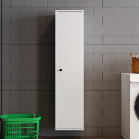 MİLA BANYO KİLERİ ÇOK AMAÇLI DOLAP BANYO DOLABI DUVARA MONTE BEYAZ ürün görseli 1
