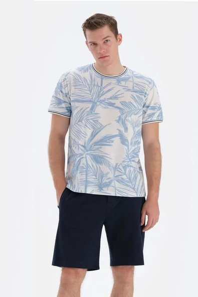 Eros 33002 Pamuklu Kısa Kollu Erkek Şortlu Pijama Takımı ürün görseli 1