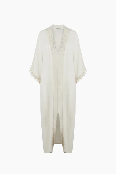 İki Kız Crinkle Keten Kaftan ürün görseli 1