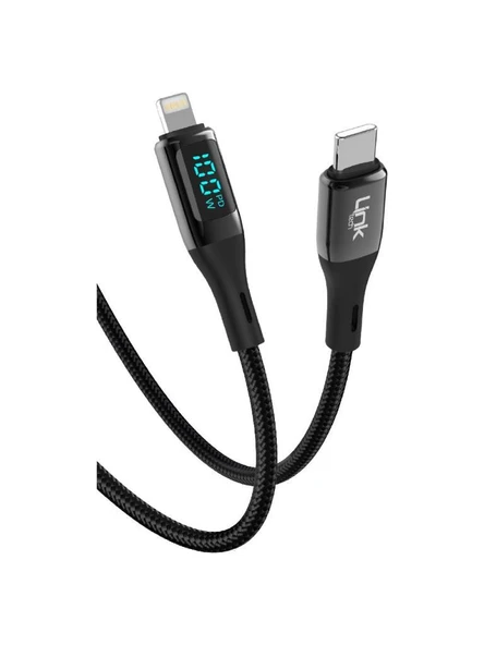 K683 Dijital Göstergeli Type-c - Lightning 30w Data Ve Şarj Kablosu 1mt ürün görseli 1