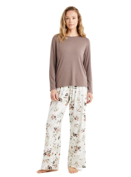 Blackspade 51618 Modal Yuvarlak Yaka Uzun Kollu Kadın Pijama Takımı ürün görseli 1
